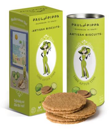 Galletas Veganas After Time de Lima y Aceite de oliva (130gr) PAUL & PIPPA | F-  J87023 | MUNDO ECOLÓGICO