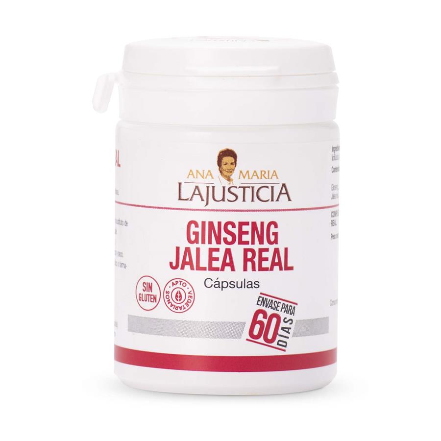 Ginseng y Jalea real (60 cápsulas) ANA MARIA LAJUSTICIA | F- 114050 | MUNDO ECOLÓGICO