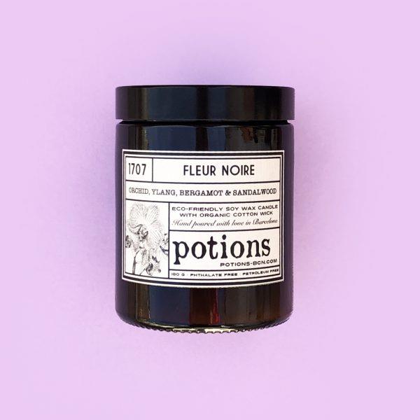 Vela FLEUR NOIRE (Unidad) POTIONS BCN | P BCN_ V F noir | MUNDO ECOLÓGICO
