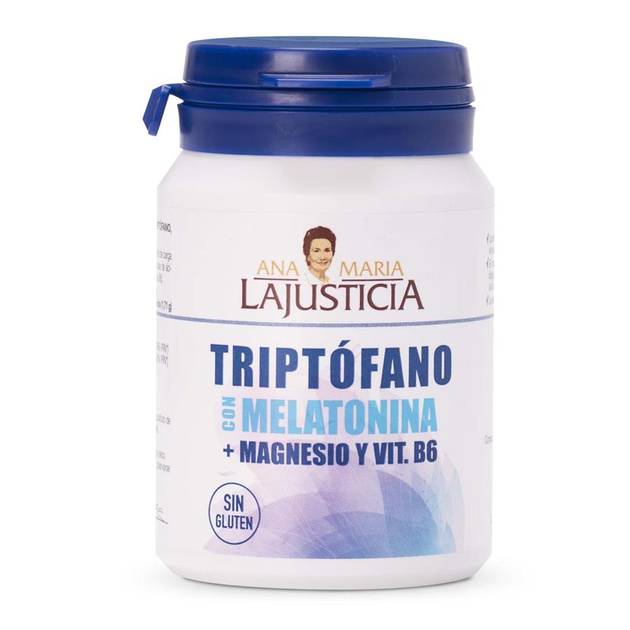 Triptófano con Mrlatonina +Magnesio y Vitamina B6 (60 comp.) ANA MARIA LAJUSTICIA | F-  114102 | MUNDO ECOLÓGICO