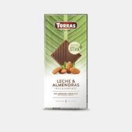 Chocolate con leche y almendras con Stevia  (125gr) TORRAS | F- 560037 | MUNDO ECOLÓGICO