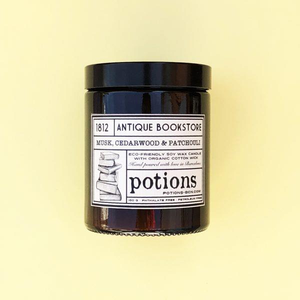 Vela ANTIKE BOOKSTORE (Unidad) POTIONS BCN | P BCN. V Nº1812 | MUNDO ECOLÓGICO