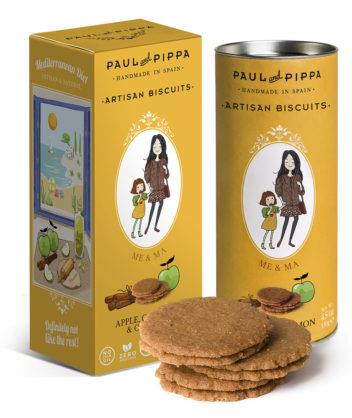 Galletas Veganas de Manzana, Canela y Aceite De Oliva (130gr) PAUL & PIPPA | F- J87005 | MUNDO ECOLÓGICO