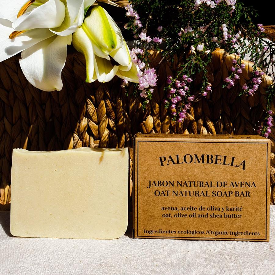 Jabón de Avena para pieles sensibles (110gr)  PALOMBELLA |  PALOMBELLA- J Avena | MUNDO ECOLÓGICO