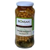Garbanzos cocidos con espinacas (400gr) BIONSAN | F- A34079 | MUNDO ECOLÓGICO
