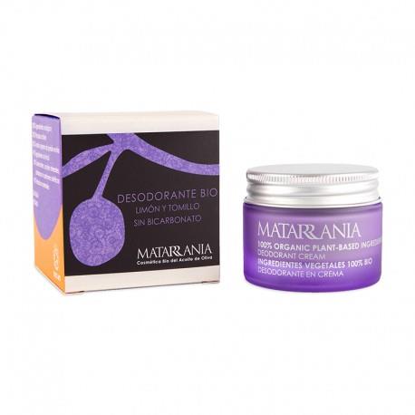Desodorante en crema. Sin bicarbonato y sin aluminio. Bio (30ml) MATARRANIA | M- Deo | MUNDO ECOLÓGICO