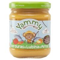 Potito de Verduras, Lubina y Arroz integral Eco (195gr) YAMMY | F-  L99007 | MUNDO ECOLÓGICO
