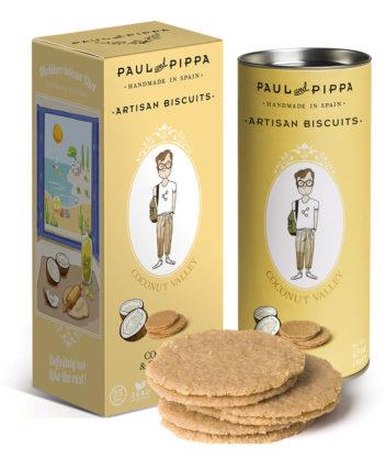 Galletas Veganas de Coco y Aceite de oliva (130gr) PAUL & PIPPA | F- J87022 | MUNDO ECOLÓGICO