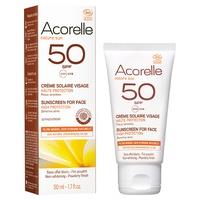 Crema solar facial SPF50 (50ml) ACORELLE | F- H19077 | MUNDO ECOLÓGICO