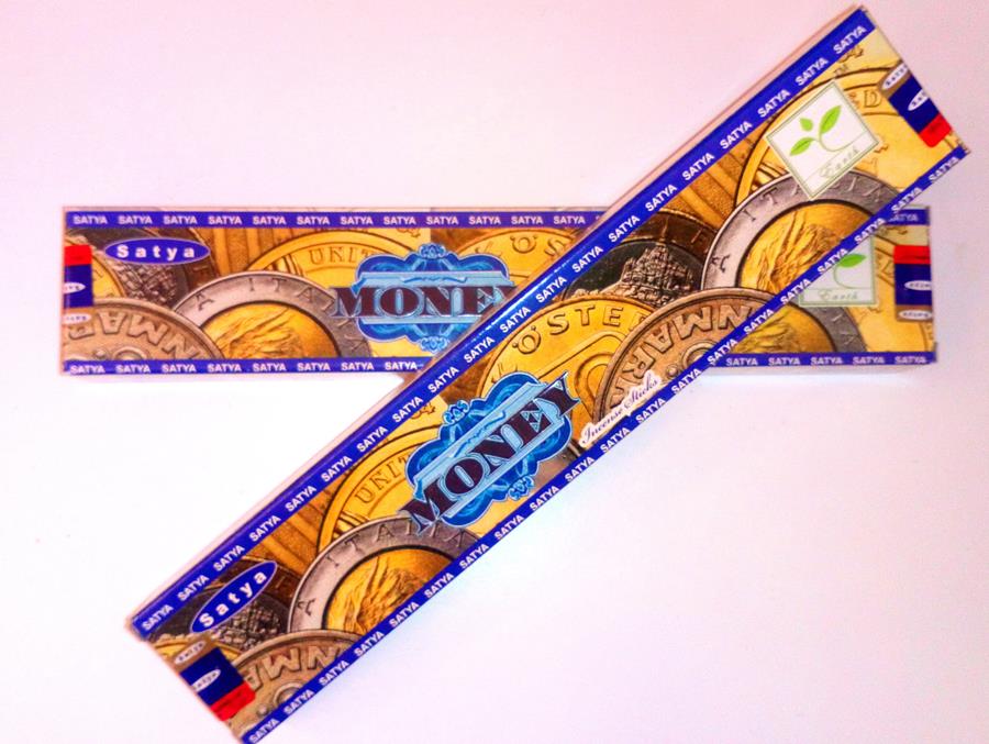 Incienso Stick Money (caja 15gr) SATYA | Incienso Money SATYA | MUNDO ECOLÓGICO