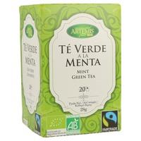 Té Verde con Menta. Infusión Bio (20 bolsitas) ARTEMIS | F- 726104 | MUNDO ECOLÓGICO