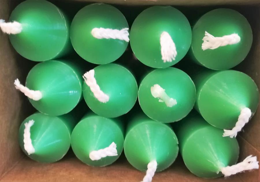 Espelmes verds - Velas verdes IRIS 22cm.(Unidad) CERABELLA | C- Iris verdes | MUNDO ECOLÓGICO