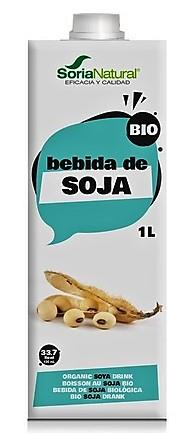 Bebida vegetal. Leche de Soja con calcio (1L) SORIA NATURAL | SORIA. bebida soja | MUNDO ECOLÓGICO