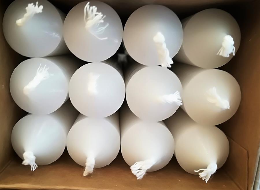Espelmes blanques - Velas blancas IRIS 22cm (Unidad) CERABELLA | C- Iris blancas | MUNDO ECOLÓGICO