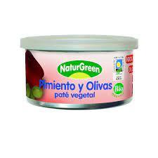 Pate vegetal Pimientos y Olivas Bio (125gr) NATURGREEN | F- 447188 | MUNDO ECOLÓGICO