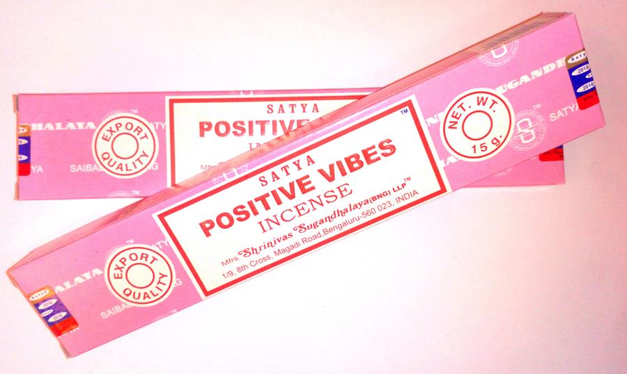 Incienso Stick Positive vibes (caja 15gr) SATYA | Incienso Positive vibes SATYA | MUNDO ECOLÓGICO