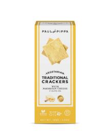 Crackers Tradicionales de parmesano (100gr) Paul & Pippa | F- J87024 | MUNDO ECOLÓGICO