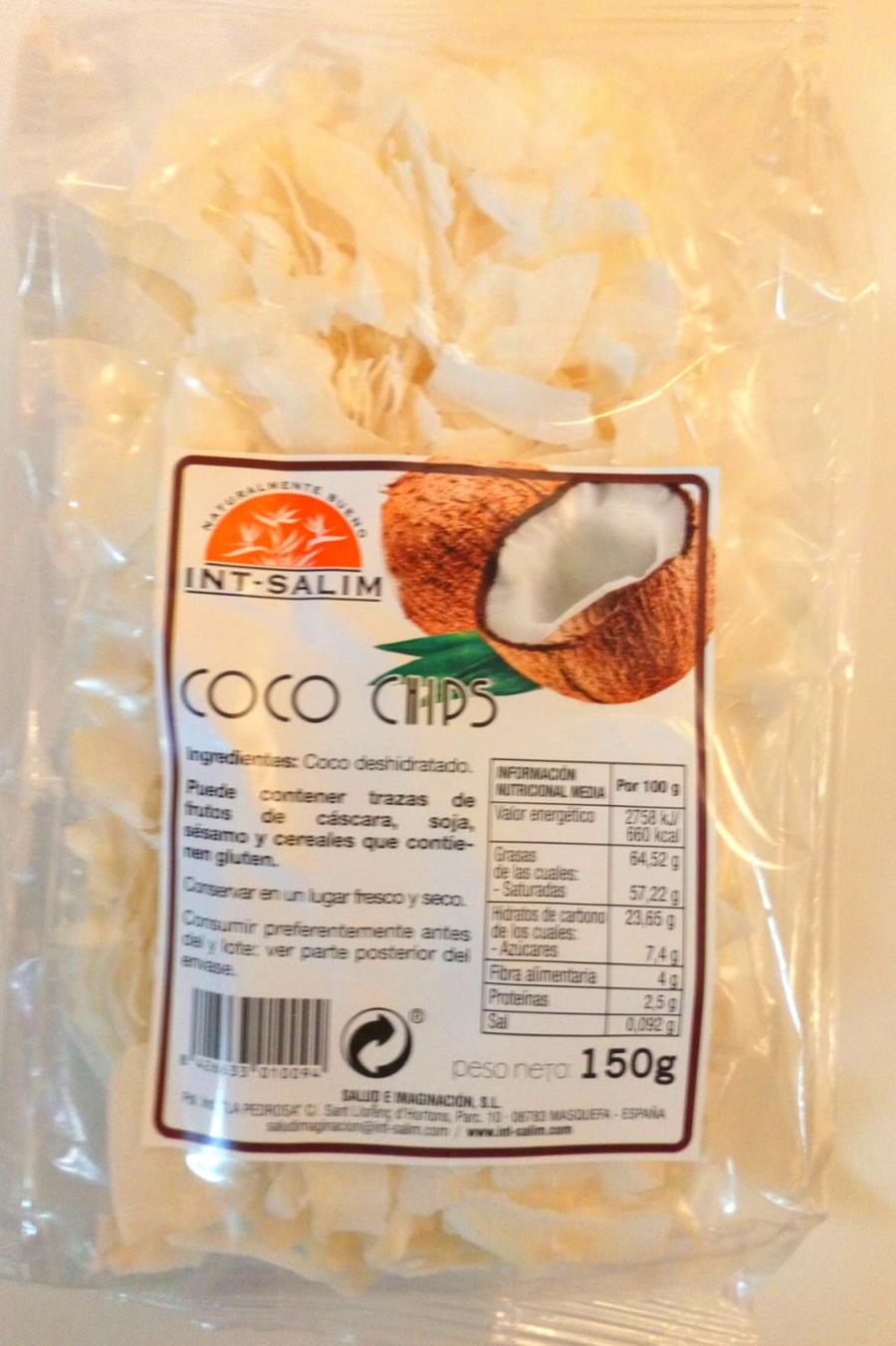 Coco chips (150gr) INT-SALIM | F-216289 | MUNDO ECOLÓGICO
