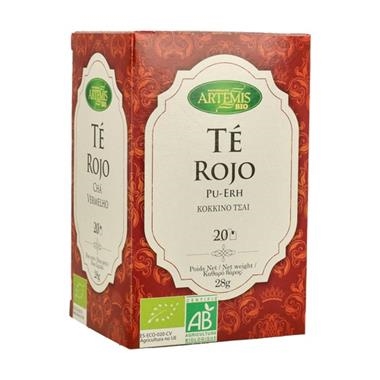 Té Rojo Pu Erh. Infusión Bio (20 bolsitas) ARTEMIS | F-726001 | MUNDO ECOLÓGICO